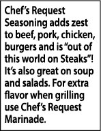 Chef’s Request Seasoning Instruction panel